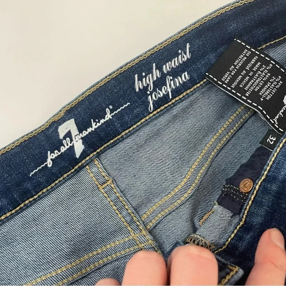 7 For All Mankind High Waist Josefina Jeans Size 32 - Picture 5 of 9